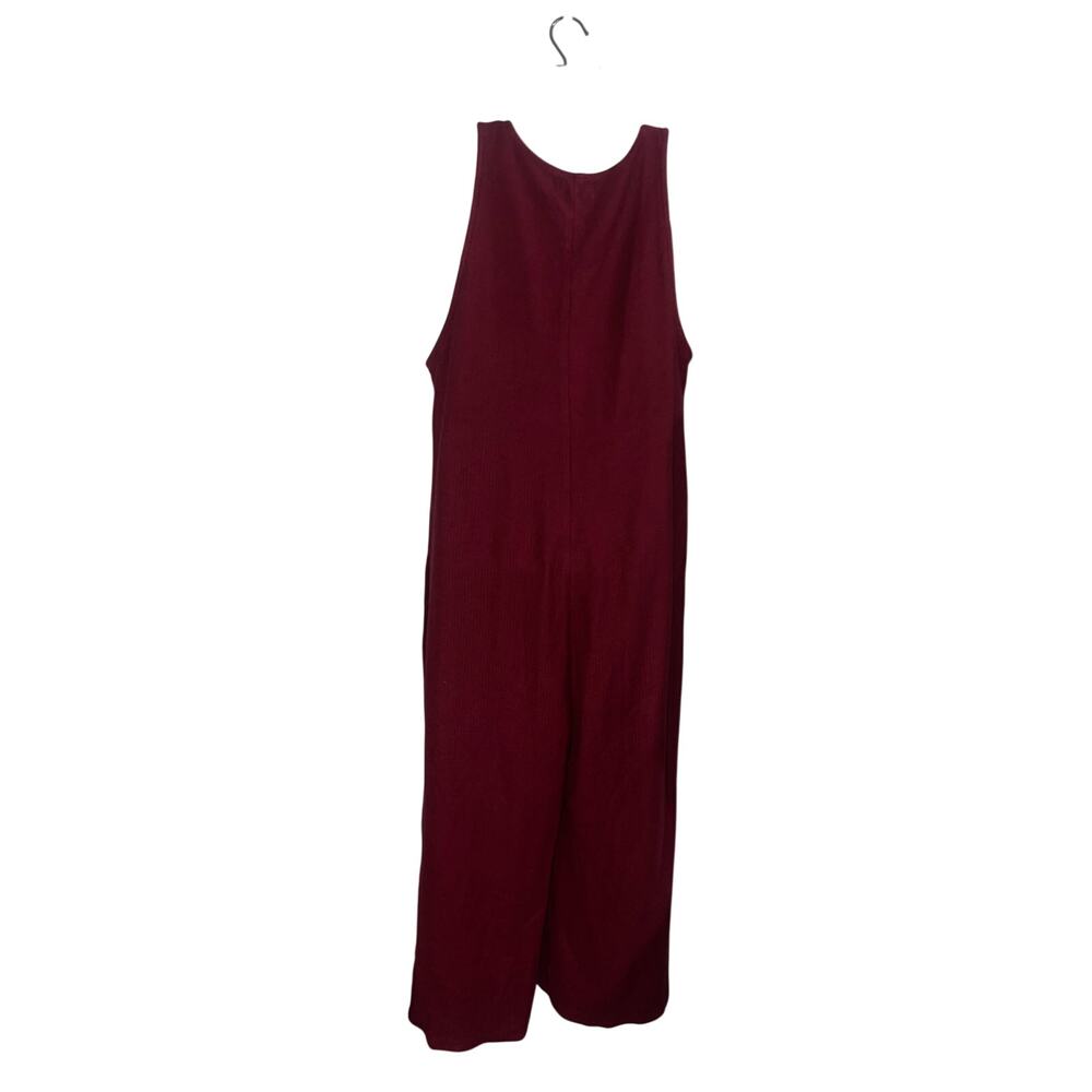 Back Beat Co. Organic Cotton Lounge Corduroy Knit Cropped Jumpsuit XL Overall - Picture 5 of 5